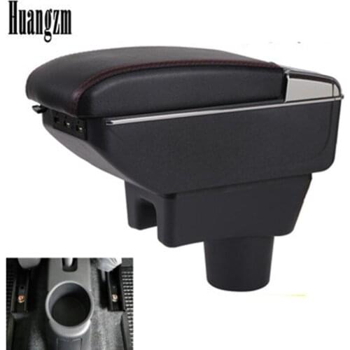 Armrest box For Mitsubishi Attrage Mirage Rotatable Large space Center Centre Console Storage Box with Cup holder ashtray USB in