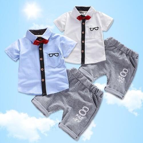 Baby Boys Casual Clothing Sets 2021 Summer Infant Gentleman Elegant 2pcs Outfit Kids Sport Suit For Toddler Children Tracksuit