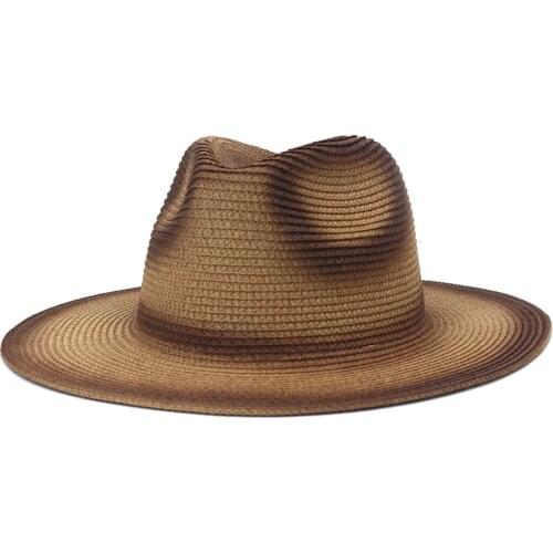Sun hat for women summer hats New fashion British style spray paint jazz straw hat outdoor travel tourism sun hatHZ47