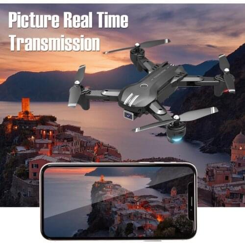 KaKBeir H168 RC Drone Folding 4K Aerial UAV Dual Lens Switching Long Range Remote Control Four Axis Aircraft Drone Toys