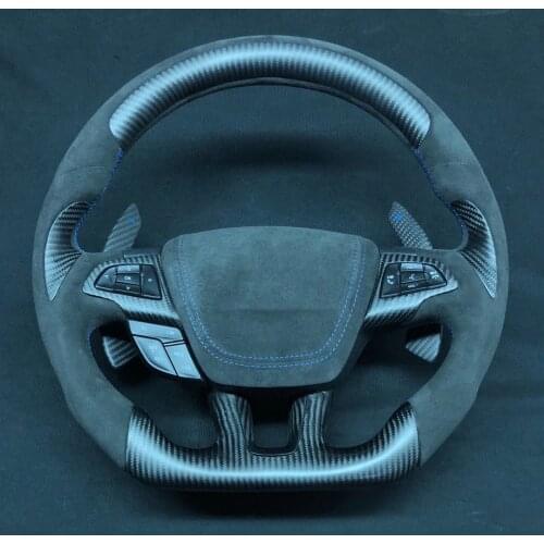 Cuatomized Carbon Fiber Sports Steering Wheel Alcantara Leather Replacement for Ford Focus ST RS ST-Line RS-Line MK1 2017-2021