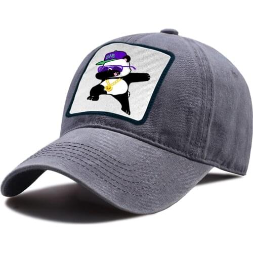 Hip Hop Cartoon Panda Funny Baseball Caps Outdoor Adjustable Snapback Hat Harajuku Breathable Baseball Hats Cotton Unisex Cap