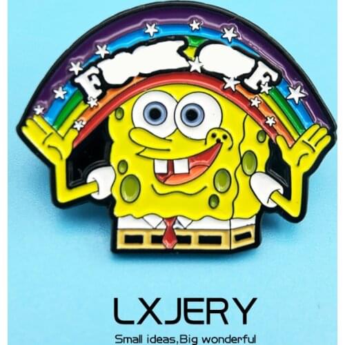LXJERY Sponge Enamel Pin Badge On Backpack Cartoon Brooch Pins For Clothes Broche For Women Girls Gift