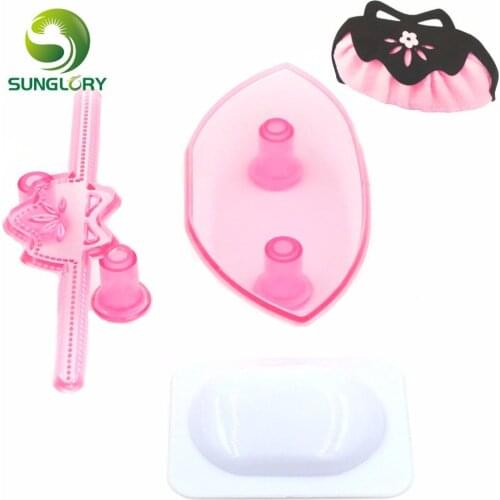 DIY 3PCS/SET Plastic Fondant Ladies Clutch Bag Cutter Ladys Handbag Cake Mold Cosmetic Bag Cookie Cutter Cake Decorating Tools