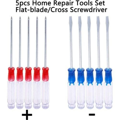 5Pcs 3*75mm Crystal Clear Small Screwdriver Phillips Screwdriver For Phone Repair Hand Tool