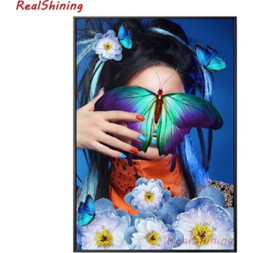 5D Diy Diamond Painting Cross Stitch full Square Diamond Embroidery Beauty and flowers picture for room Decor H1927