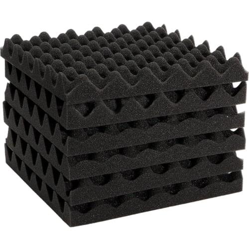 6pcs Soundproofing Acoustic Foam Tiles Noise Sound-Absorbing 30X30X4CM