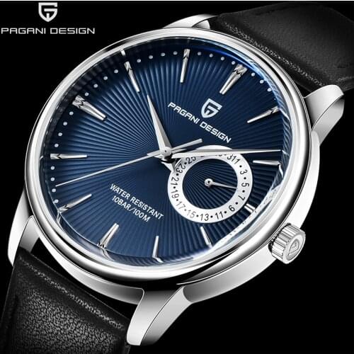 2021 PAGANI DESIGN New Top Brand Leather Luxury Mens Quartz Clock Leisure Fashion Mens Waterproof Watch relogio masculino