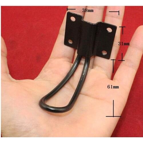 Black Door Hanger Home Hooks Fashion Bathroom Wall Hanger Hats Bag Keychain Iron Hook Coat Wall Hooks,38*47mm,1Pc