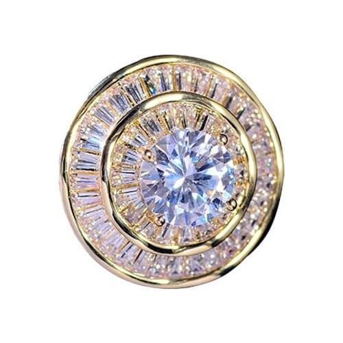 Zircon Badge Brooch Pin for Womens Simplicity Copper Brooch Jewelry Clothes Scarf Buckle Garment Accessories Fine Jewelry