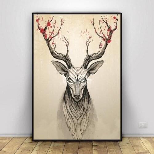 Wild Animals Art Canvas Painting Art Print Poster Picture Wall Modern Minimalist Bedroom Living Room Decoration