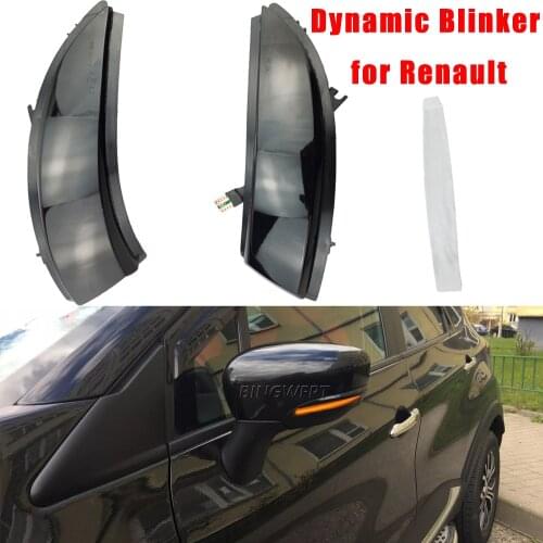 Dynamic Blinker LED Turn Signal Light Side Mirror Indicator For Renault Captur J87 Clio IV MK4 BH RS Grandtour KH 2012 - 2016