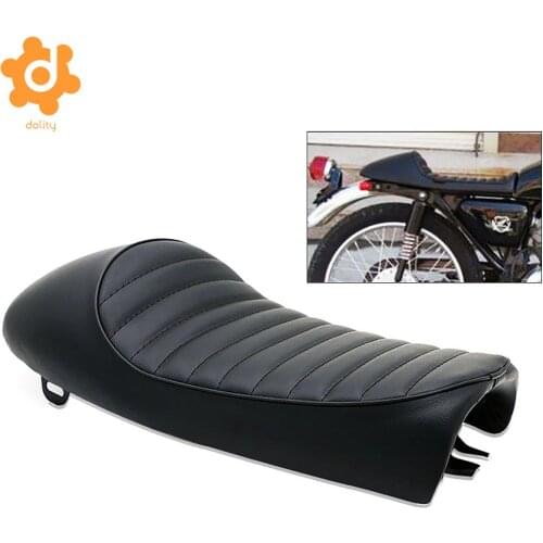 Dolity For Honda CB200 CB500 CB750 Motorcycle Black Vintage Hump Cafe Racer Seat