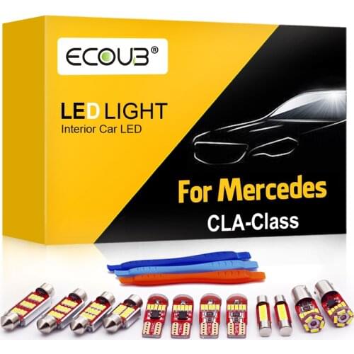 Ecoub for Mercedes Benz CLA Class C117 CLA180 200 220 250 Interior Map Dome Indoor Trunk Light Bulb Kit Canbus LED Lamp Update