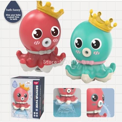 Bath Toys Magic Rotating Water Spray Octopus Bathroom Water Toy Baby Plastic Bathing Water Toy Infant Summer Bathroom Toys
