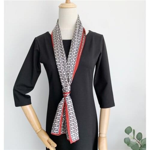 Ponytail Ribbon Scarf Hairband Headband Neck Head Rings 100% Silk Double Layer 150*16cm