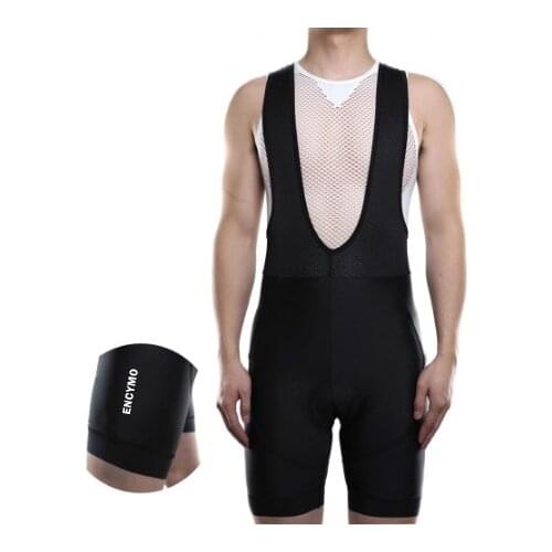 Mens Cycling Bib Shorts Summer Coolmax Triathlon Gel Pad Bike Bib Tights Mtb Ropa Ciclismo Moisture Wicking Pant ENCYMO