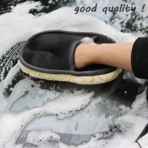 Car Soft Wool Car Wash Gloves Cleaning Brush FOR Hyundai IX25 IX35 I30 I40 Santa Fe Creta Solaris