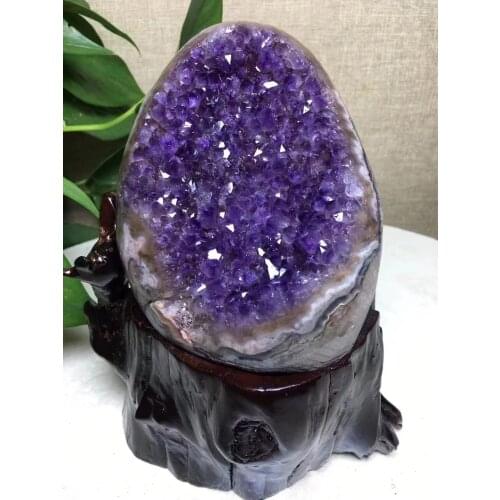 Natural amethyst raw stone purple crystal cluster block Amethyst cave cornucopian wealth degaussing decoration