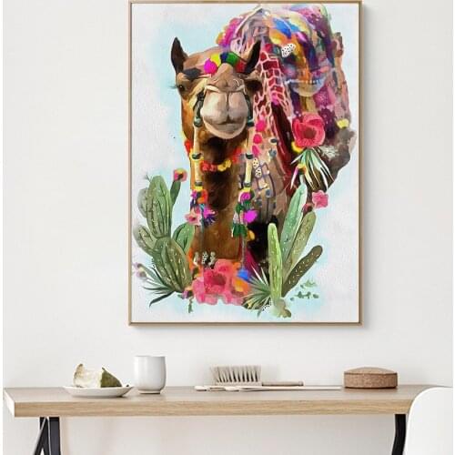 Full Square/Round Diamond Painting Art Camel Cactus Flower 5D DIY Diamonds Embroidery Kits Decorations Home WG1910