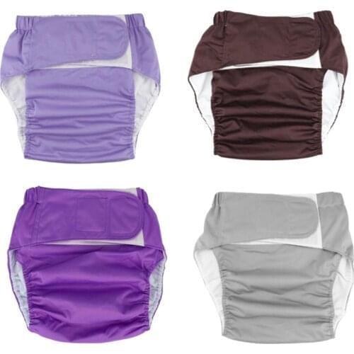 Adjuatable Washable Reusable Adult Cloth Diaper Nappy Pocket Waterproof Urinary Underwear Underpants for Elders Men Women