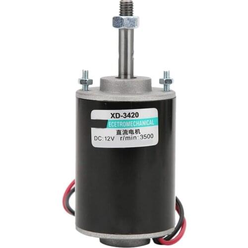 Mini 12V Permanent Magnet DC Motor Reversible Electric Gear Motor High Speed Low Noise for DIY Generator(DC 12V 3500RPM)