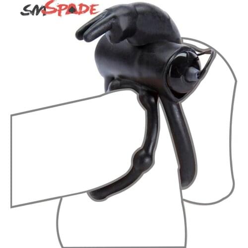 SMSPADE Remote Control Vibrating Bionic Bullet Clit Massager Rabbit Cock Ring Couples Sexy Toy Sex Toys for Men