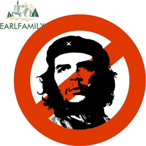 EARLFAMILY 13cm x 13cm for Che Guevara Warning Vinyl Car Wrap Decal Laptop Car Stickers Waterproof Occlusion Scratch Decoration