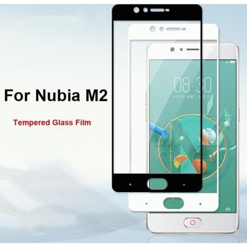 5.5'' For Nubia M2 High Quality Explosion-proof Tempered Glass Full Cover Screen Protector Film White Black Color Glass Film
