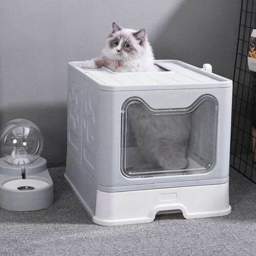 Cat Litter Box Basin Fully Enclosed Drawer Top In Splash Proof And Odor Proof Extra Large Cat Products Litter Basin Of Toilet