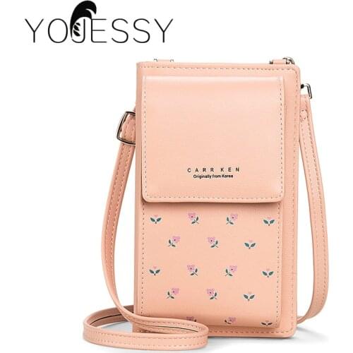 YOJESSY NEW Small Bag Women Cell Phone Pocket Soft Leather Ladies Mini Crossbody Bags Girl Purse Female Shoulder Messenger Bag