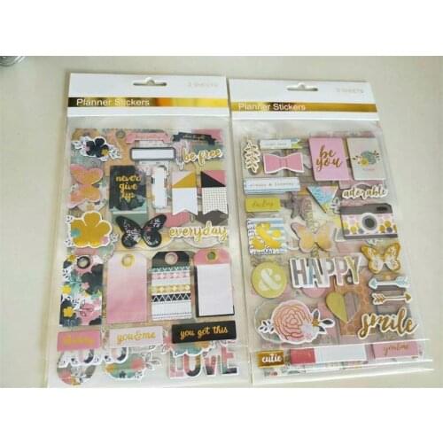 YPP CRAFT Never Give Up 3D Die Cut Self-adhesive Stickers for Scrapbooking Happy Planner/Card Making/Journaling Project