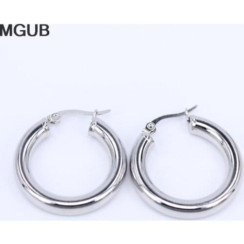 316L stainless steel jewelry earrings Gold color female fashion Hoop earrings free shipping for Women LH143