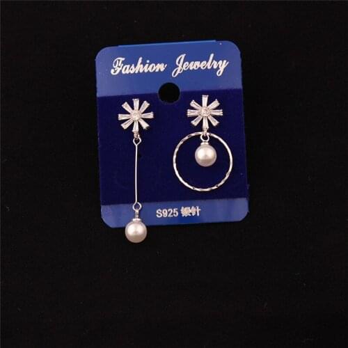 Women Jewelry Earrings Snowflake Shape And Beautiful Beads Crystals Valentine Gift Copper Dropshipping