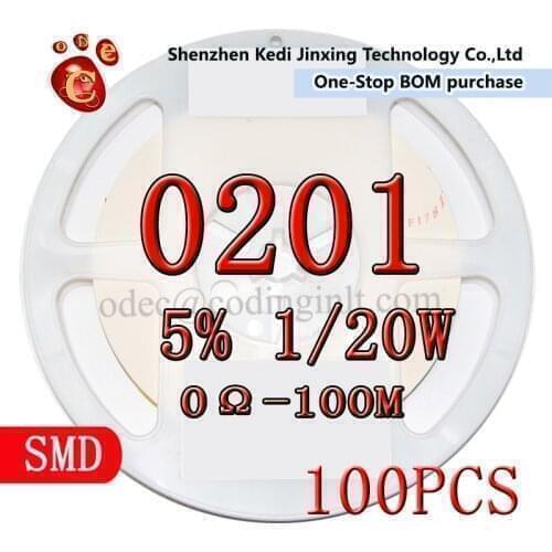 0201 5% 100pcs 10R 11R 12R 13R 15R 16R 18R 20R 22R 24R 27R 30R 33R 36R 39R 43R 47R 51R 56R 62R 68R 75R 82R 91R