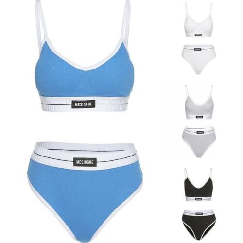 Triangle Bottoms 1 Set Skin-friendly Charming Sporty Beach Swimsuit Easy to Wash Bikini Solid Color for Daily Wear