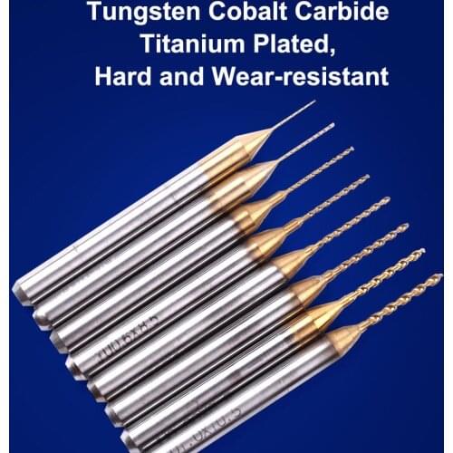 1PC Mini 0.5mm 0.8mm Tungsten Carbide Cobalt Alloy PCB Drill Bit CNC Tool For Print Circuit Board 3.175mm Drill Bit Set PCB