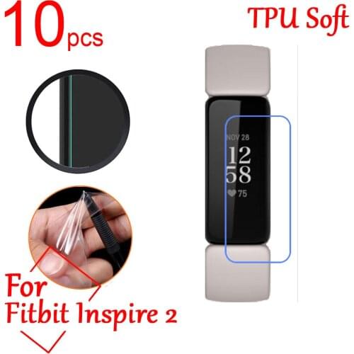 10pcs Ultra Clear TPU Soft LCD Full Screen Protectors cover For fitbit inspire 2 Versa 3/sense GPS Band sports Smart Watch Film