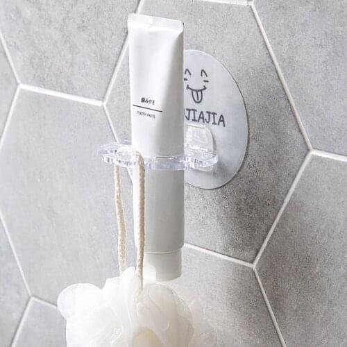 1PC Plastic Toothbrush Holder Toothpaste Storage Rack Shaver Tooth Brush Dispenser Bathroom Organizer Accessories Bathroom Tools
