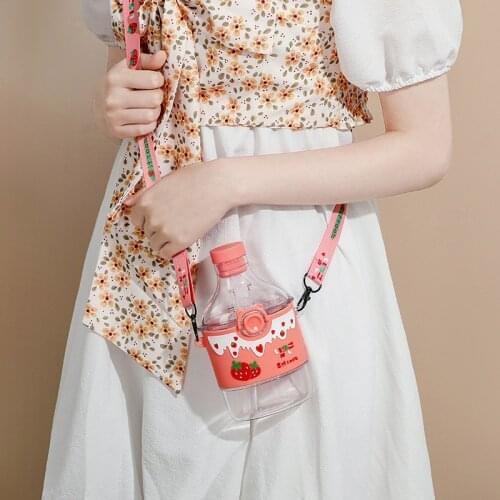 350ML New Water Bottle Portable Straw Cup Cute Cartoon Children Girls Drinking Cups Summer Travel Refreshing Spray Water Bottles