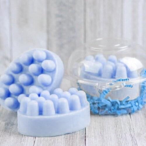 3D Oval Massage Brush Shape Candle Silicone Mold DIY Aromatherapy Wax Cake Chocolate Handmade Soap Jelly Resin Mold Supplies