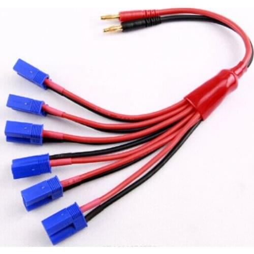 4.0mm Banana Connector Convert to 6 * EC5 Connector Charging Charger Cable / Wire