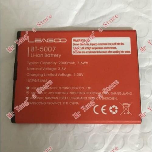 Leagoo BT-5007 phone battery 2000mah 3.8V for Leagoo BT-5007 phone battery