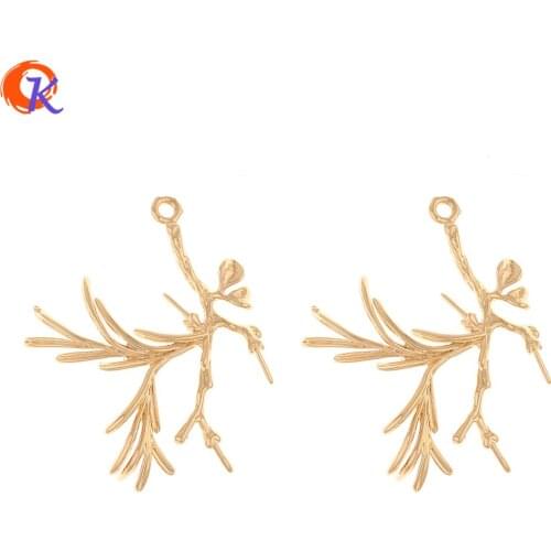 Cordial Design 50Pcs 28*35MM Jewelry Accessories/Hand Made/Earrings Connectors/Branch Shape/Copper/Earring Findings/DIY Charms