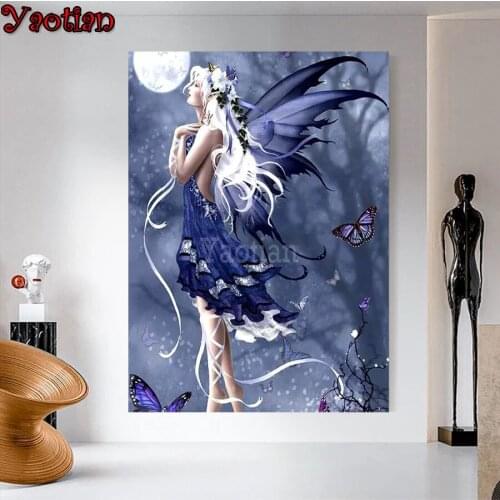 Diamond Embroidery Butterfly Elf 5D Diamond Painting Cross Stitch 3D Diamond Mosaic Kits Full Square/Round Drill Home Decor