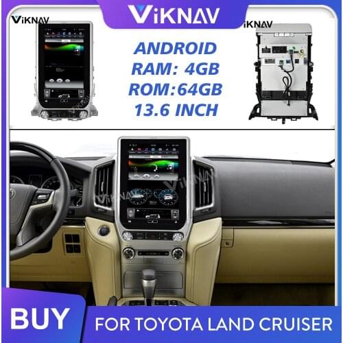 Vertical Screen Android Car Radio for Toyota Land Cruiser LC200 2016-2019 Auto Audio Stereo Multimedia Player GPS Head Unit