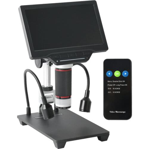 16MP 1080P HD HDMI Video Microscope 7 Inch LCD 15X~208X Zoom Digital Magnifier Sopt Light Working Kit