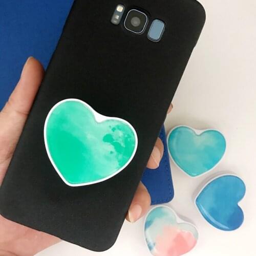 Contracted style phone holder Love heart folding bracket mobile phone bracket grip univers Apply to iPhone Samsung Xiaomi Huawei