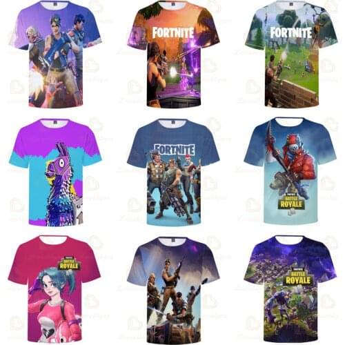 Fortnite Shoot Kids T-shirt Hero Battle Royale 3D Print T-shirt Tshirt Boys Girls Harajuku Cartoon Jacket Tops Teen Clothes