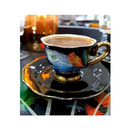DOLBOVI 6 Personality Porcelain coffee cup Pad Exclusive Model Turkish coffee Set mug кружка coffee cup cup